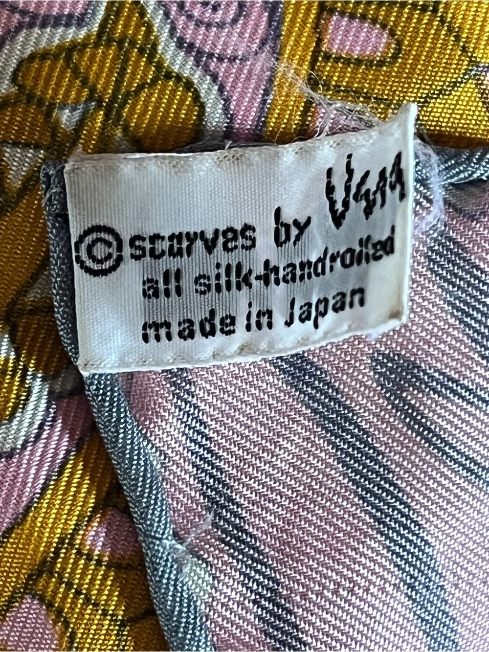 Vera Vintage Silk Paisley Square Scarf